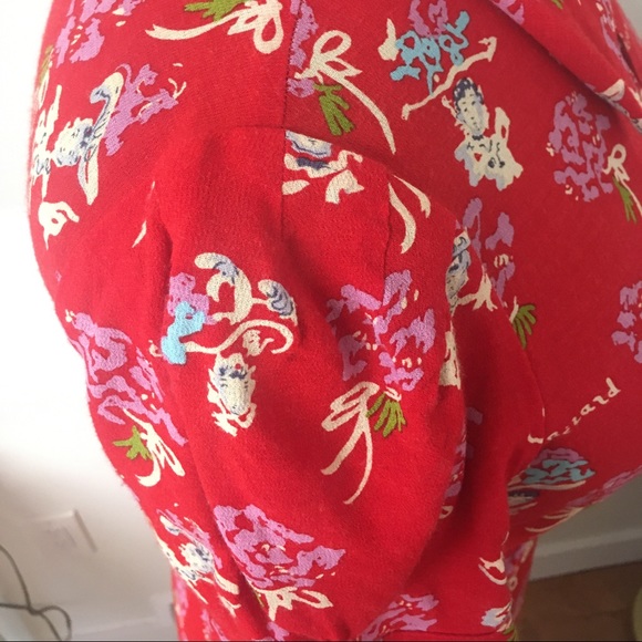 Anna sui red print dress - Picture 6 of 8